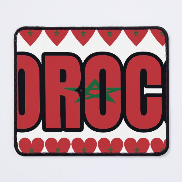 Item preview, Morocco Flag Letters And Hearts designed and sold by TheIconSmith.