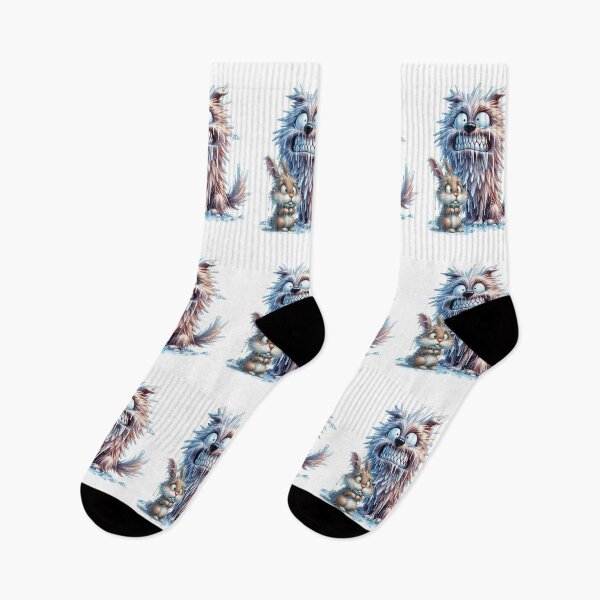 Item preview, It rained, it froze, one dog, one rabbit, shivering as they freeze designed and sold by LoneAngel.