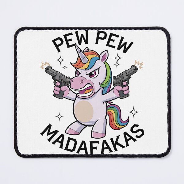 Item preview, Pew Pew Madafakas Angry Unicorn crazy pew designed and sold by RoyTill0Art.