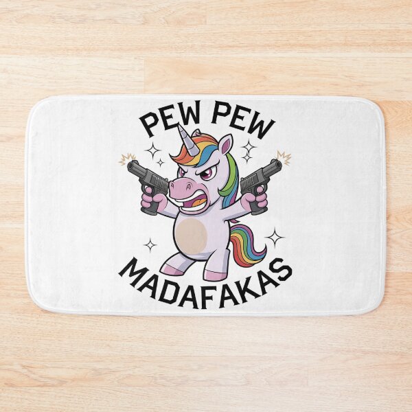 Item preview, Pew Pew Madafakas Angry Unicorn crazy pew designed and sold by RoyTill0Art.