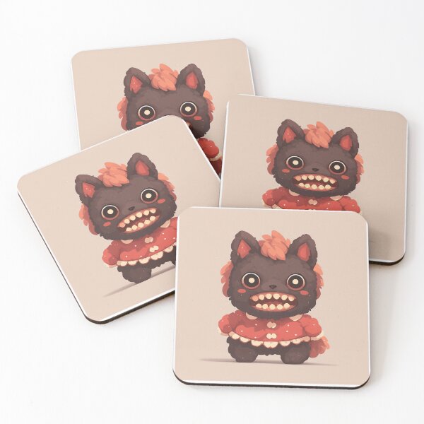 Item preview, Toothy Kawaii Monster in Red Dress designed and sold by DigitalArtKiosk.