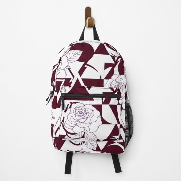 Item preview, Maroon & White Geometric Floral Pattern designed and sold by Wolf Atelier.
