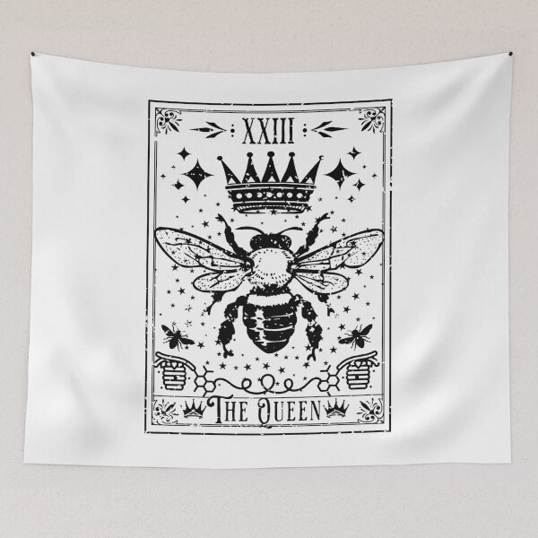 Item preview, The Queen Tarot Card Vintage Gothic Occult Design designed and sold by RyanKRaitz.