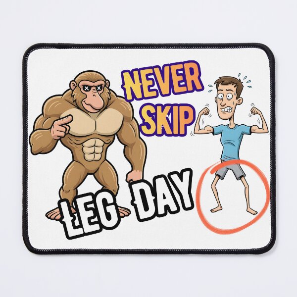 Item preview, Never Skip Leg Day – Funny Gym Cartoon | Beak Bros designed and sold by BeakBros.