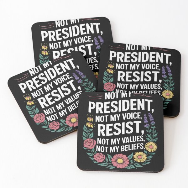 Item preview, Floral Resist Not My President Anti-Trump  designed and sold by CombatTask.