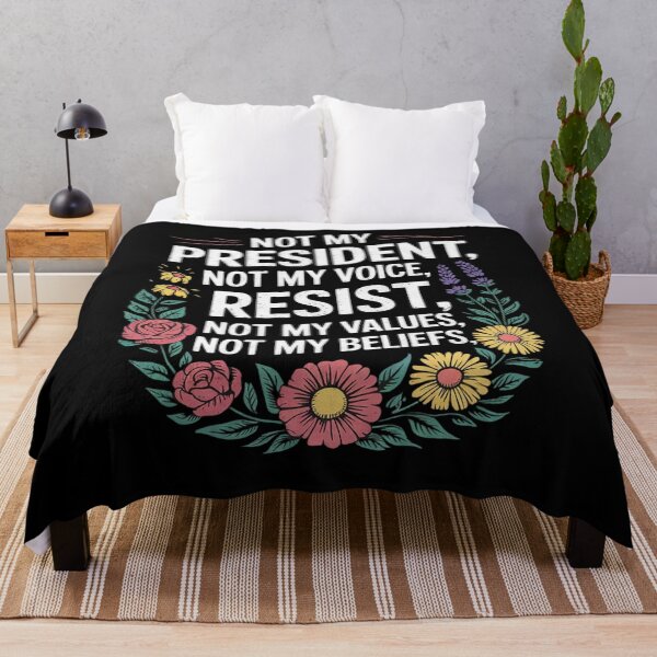 Item preview, Floral Resist Not My President Anti-Trump designed and sold by CombatTask.