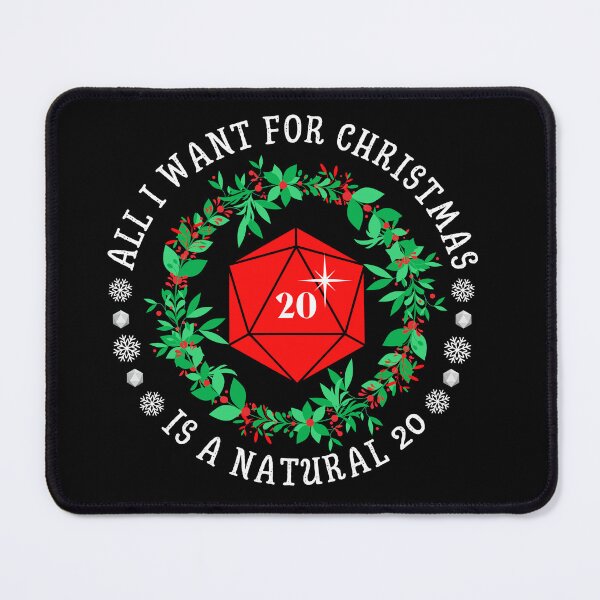Item preview, DND CHRISTMAS: All I want for Christmas is a natural 20 designed and sold by DungeonAtelier.