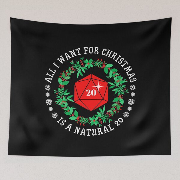 Item preview, DND CHRISTMAS: All I want for Christmas is a natural 20 designed and sold by DungeonAtelier.