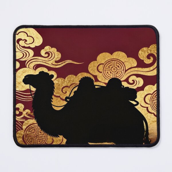 Item preview, Silk Road Camel Gold Red Art Print  designed and sold by BrightStartShop.