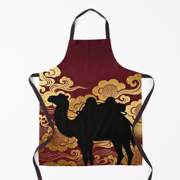 Item preview, Silk Road Camel Gold Red Art Print designed and sold by BrightStartShop.