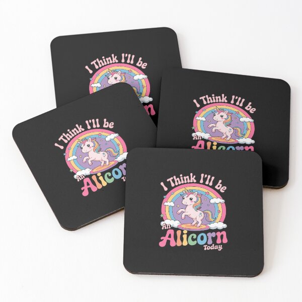 Item preview, I Think I'll Be an Alicorn Today Rainbow Cute Flying Unicorn designed and sold by RuthGAArt.