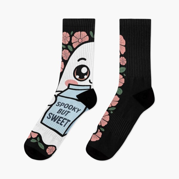 Item preview, Spooky But Sweet Cute Ghost with Floral Halloween Kids designed and sold by DetroitMug.