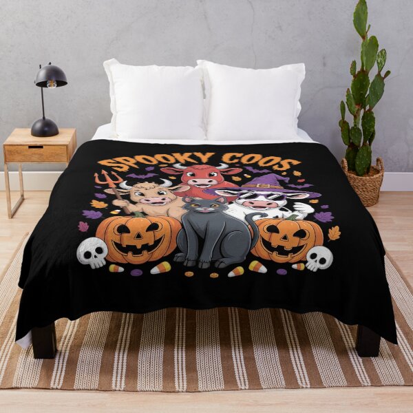 Item preview, Spooky Coos Hairy Highland Cow Halloween Scottish Farmer designed and sold by DetroitMug.