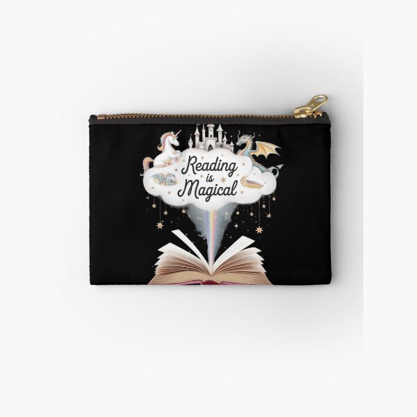 Item preview, Reading Is Magical Unicorn Dragon Bookworm Book Reader designed and sold by RoyTill0Art.