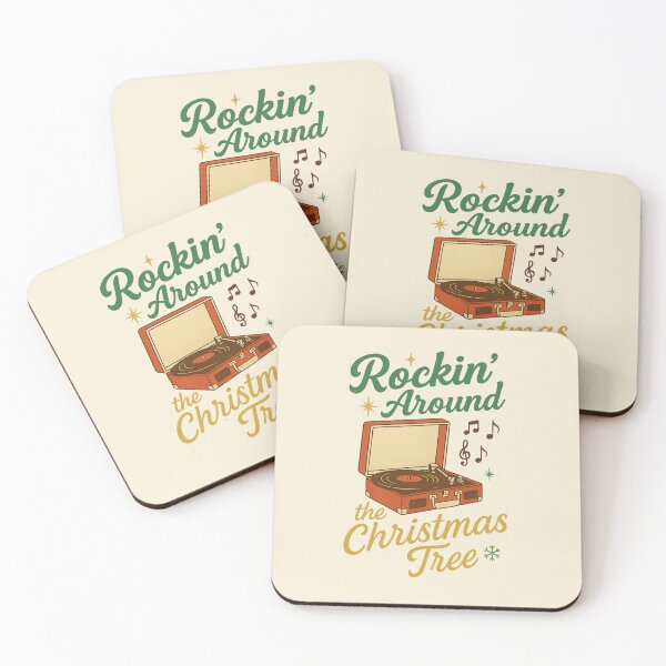 Item preview, Rockin' Around the Christmas Tree - Retro Record Player Holiday designed and sold by PunchDrop.