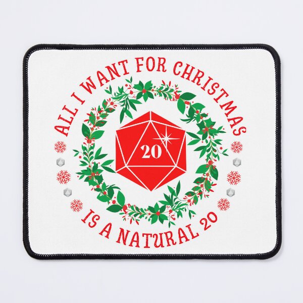 Item preview, DND CHRISTMAS: All I want for Christmas is a natural 20 designed and sold by DungeonAtelier.