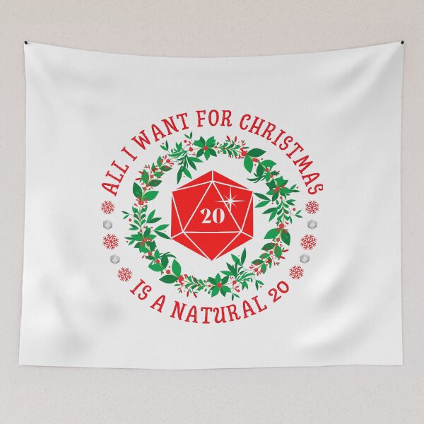 Item preview, DND CHRISTMAS: All I want for Christmas is a natural 20 designed and sold by DungeonAtelier.