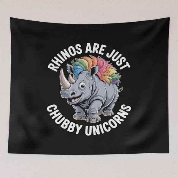 Item preview, Rhinos Are Just Chubby Unicorns Cute Rhinoceros  designed and sold by RuthGAArt.