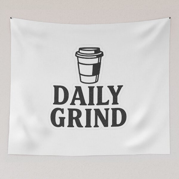 Item preview, DAILY GRIND BOLD TYPOGRAPHY – HUSTLE LIFE AESTHETIC STICKER designed and sold by Gurjeetpixelart.