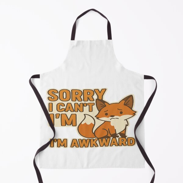Item preview, SORRY I CAN’T I’M AWKWARD STICKER – INTROVERT HUMOR FOX designed and sold by Gurjeetpixelart.