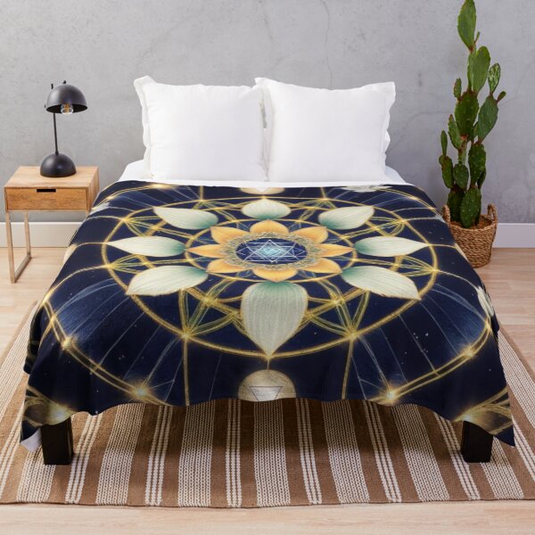 Item preview, Infinite Aura Lotus Grid – Cosmic Expansion Mandala designed and sold by ArtivaNest.