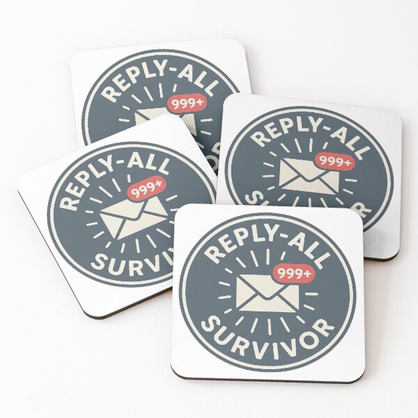 Item preview, Reply-All Survivor – Inbox Chaos Office Badge Sticker designed and sold by BadaBingBear.