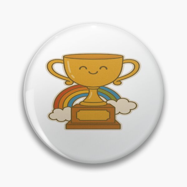 Item preview, HAPPY TROPHY RAINBOW STICKER – POSITIVE ACHIEVEMENT ART designed and sold by Gurjeetpixelart.