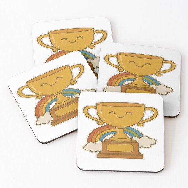 Item preview, HAPPY TROPHY RAINBOW STICKER – POSITIVE ACHIEVEMENT ART designed and sold by Gurjeetpixelart.