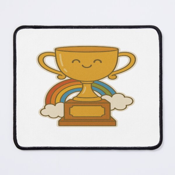Item preview, HAPPY TROPHY RAINBOW STICKER – POSITIVE ACHIEVEMENT ART designed and sold by Gurjeetpixelart.