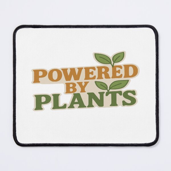 Item preview, POWERED BY PLANTS STICKER – VEGAN VEGETARIAN TYPOGRAPHY designed and sold by Gurjeetpixelart.
