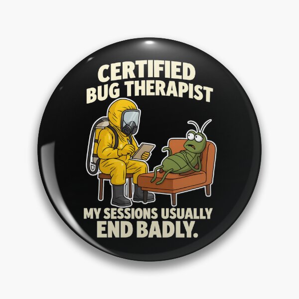 Item preview, Certified Bug Therapist – Funny Pest Control Cartoon designed and sold by SidTastic .