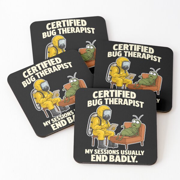 Item preview, Certified Bug Therapist – Funny Pest Control Cartoon designed and sold by SidTastic .