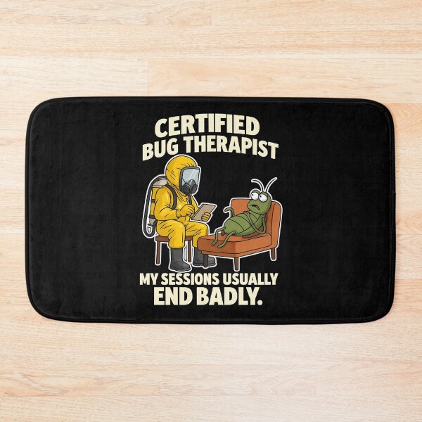 Item preview, Certified Bug Therapist – Funny Pest Control Cartoon designed and sold by SidTastic .