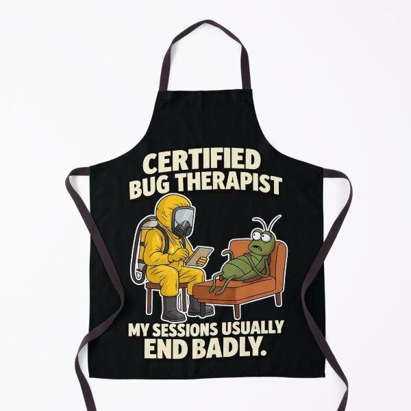 Item preview, Certified Bug Therapist – Funny Pest Control Cartoon designed and sold by SidTastic .