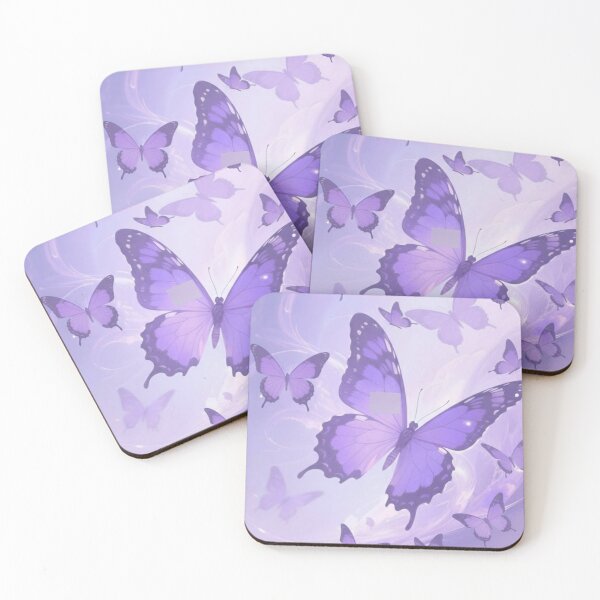 Item preview, Purple Butterfly Illustration with Glowing Lavender Gradient Background designed and sold by EtherealFlutter.