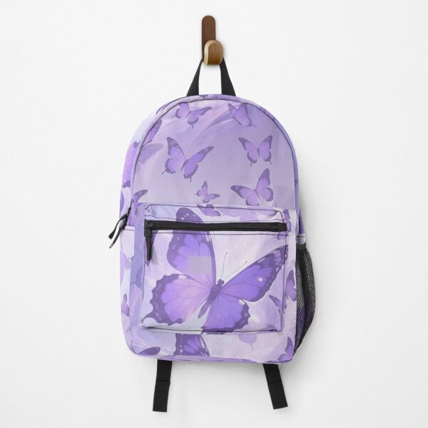 Item preview, Purple Butterfly Illustration with Glowing Lavender Gradient Background designed and sold by EtherealFlutter.