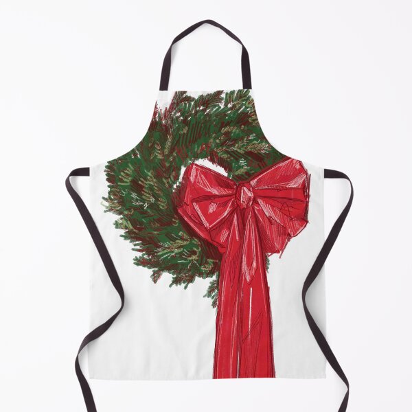 Item preview, Merry Christmas Wreath Red bow Illustration by Dina Stoianova designed and sold by Dina Stoianova.