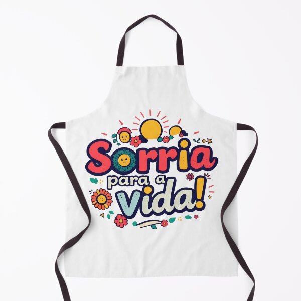Item preview, Vibrant graphic text in Portuguese reading “Sorria para a Vida!” (Smile at Life!) designed and sold by Beleza e Estilo.