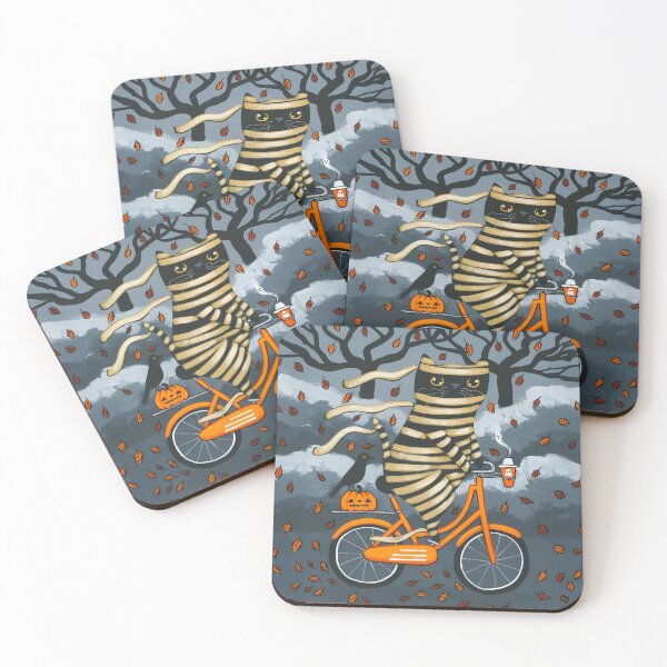 Item preview, Mummy Cat Bicycle Ride designed and sold by KilkennyCat Art.