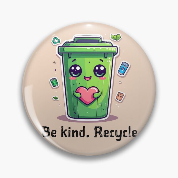 Item preview, Cute Recycling Bin • Kawaii Eco Mascot designed and sold by CuteComfyClub.