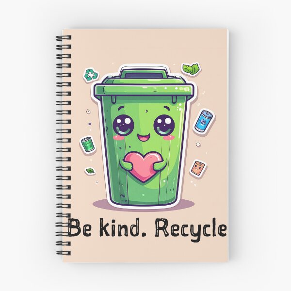 Item preview, Cute Recycling Bin • Kawaii Eco Mascot designed and sold by CuteComfyClub.