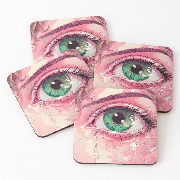 Item preview, POP ART PAINTING CLOSE-UP OF A GREEN EYE designed and sold by infinitearte.
