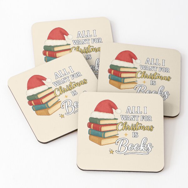 Item preview, All I Want for Christmas is Books - Bookworm Holiday Gift designed and sold by PunchDrop.