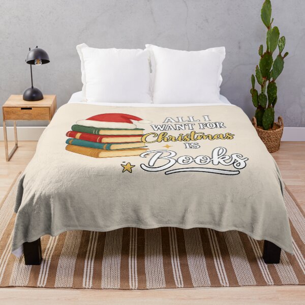 Item preview, All I Want for Christmas is Books - Bookworm Holiday Gift designed and sold by PunchDrop.