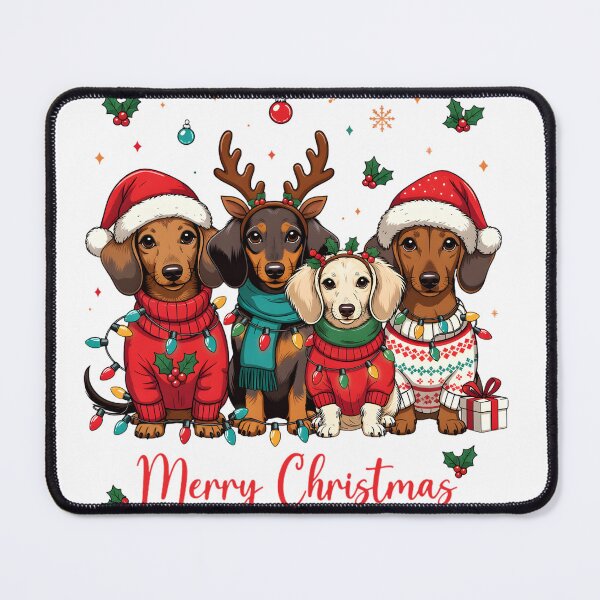 Item preview, Merry Christmas Dachshund Squad - Cute Wiener Dogs in Holiday Sweaters designed and sold by FOFANOS28.