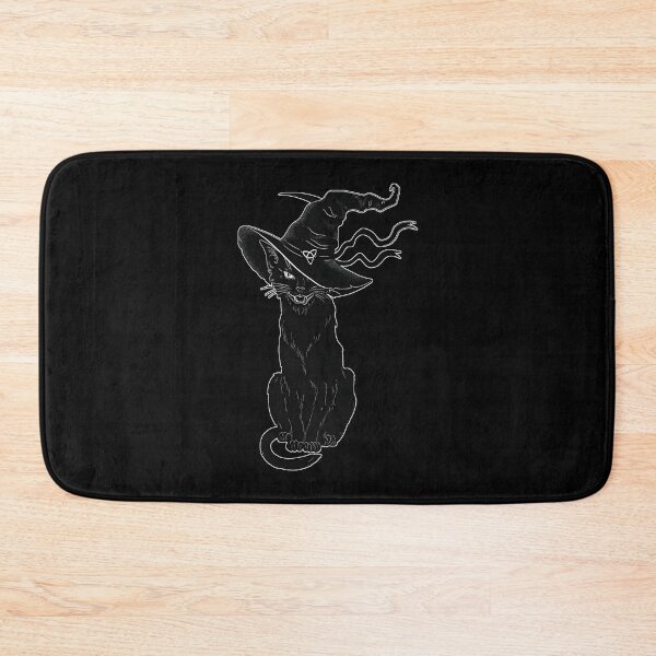 Item preview, Witch Cat In Hat Dark Gothic Familiar designed and sold by RyanKRaitz.