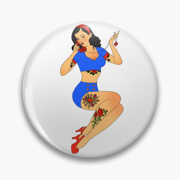 Item preview, Snow White inspired pin-up designed and sold by The Bad Witch.