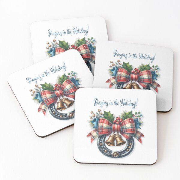 Item preview, Festive Holiday Bells On Horseshoe designed and sold by S Schwartz Studio.