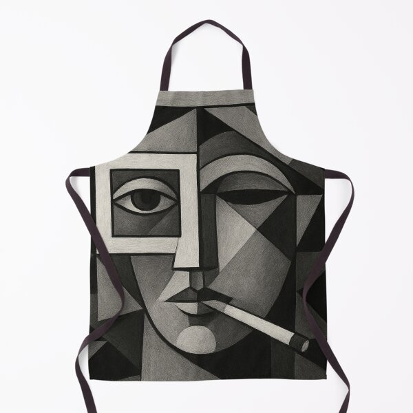 Item preview, Cubist face with cigarette designed and sold by Sigtrix.