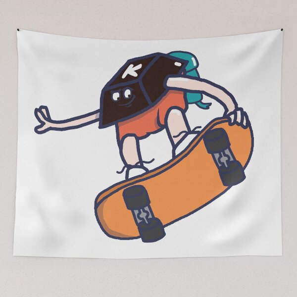 Item preview, Key Boarding – Cute Key on a Skateboard Pun Illustration designed and sold by PeanutCandy.